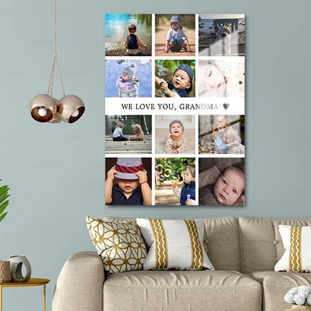 Photo Collage We Love You Grandma Customized Printed Rectangle Vertical Acrylic Photo Frame