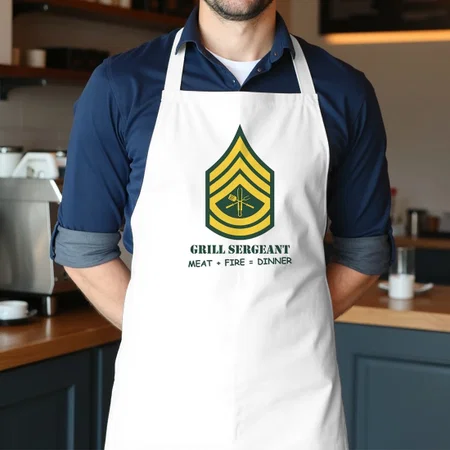 Army Grill Sergeant Customized Full Print Apron