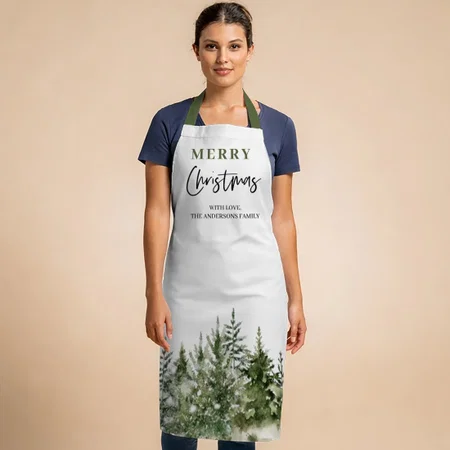 Christmas Green Tree | Merry Christmas Customized Full Print Apron