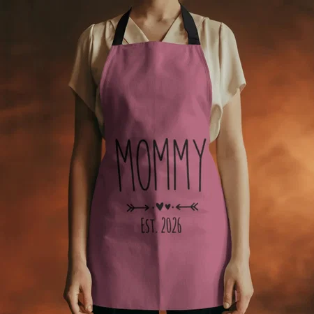 Mommy Est Minimalist Customized Full Print Apron