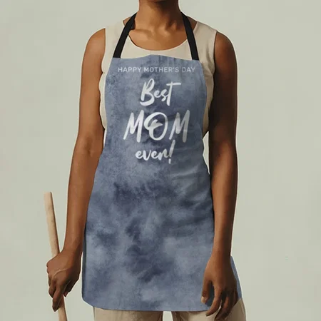 Watercolor Splash Best Mom Ever Mother's Day Customized Full Print Apron