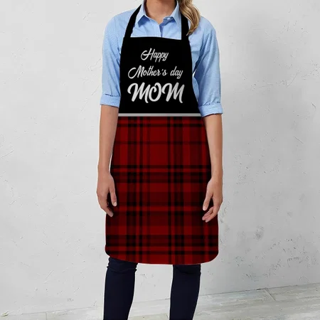 Mother's Day Gift Mom Cook Checkered Customized Full Print Apron