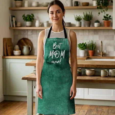 Watercolor Splash Best Mom Ever Mother's Day Customized Full Print Apron