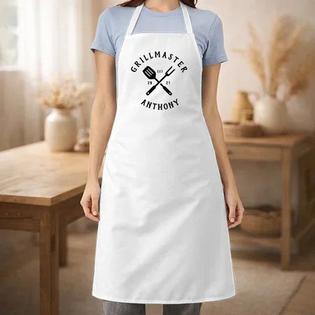 Modern Rustic Grillmaster Customized Full Print Apron