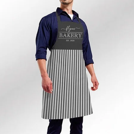 Solid Stripes Pattern Customized Full Print Apron
