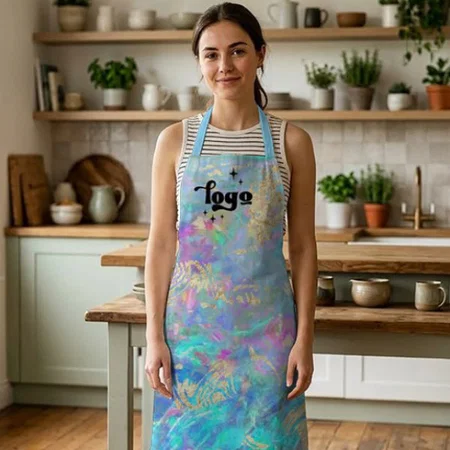 Crystal Stone Background Customized Full Print Apron