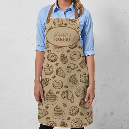 Vintage Cookies Pattern Customized Full Print Apron