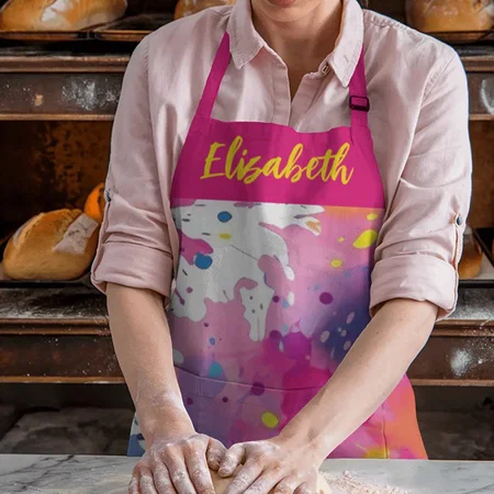Colorful Artist Paint Splash Customized Full Print Apron