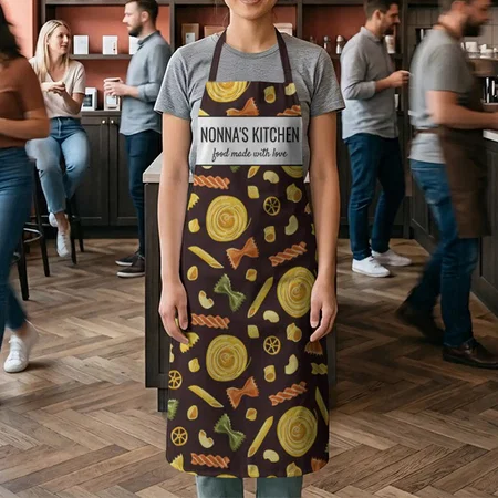 Italian Pasta Restaurant Chef Customized Full Print Apron