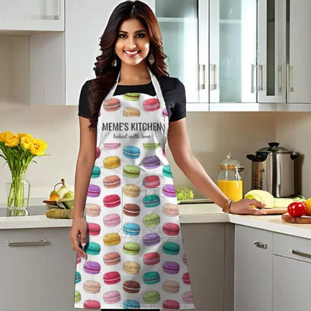 Colorful Macarons Baker Chef Customized Full Print Apron
