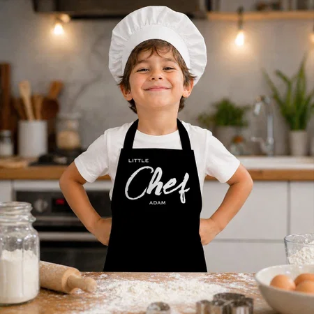 Little Chef Customized Full Print Kid's Apron for Children