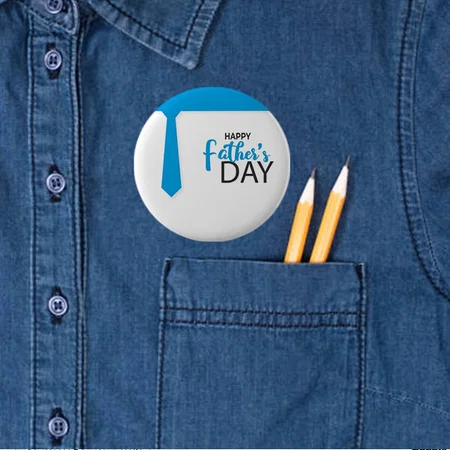 Beatiful Happy Father's day Customized Photo Printed Button Badge