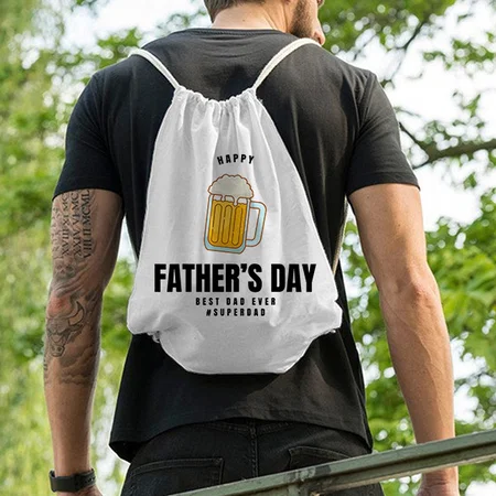 Cartoon Birthday Balloons Customized Full Print Canvas Drawstring Bag for Men & Women