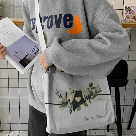 Vintage Piano Music Scores Black & White Customized Full Print Canvas Sling Bag for Women & Men