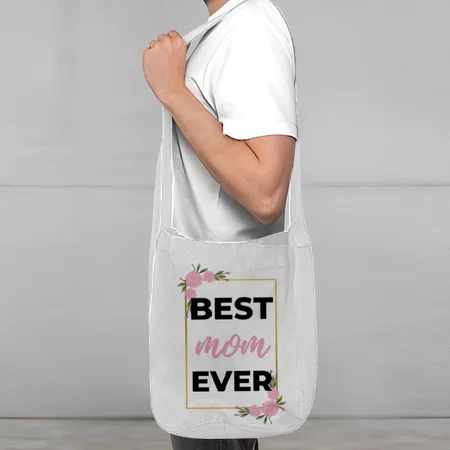 Pink Mom and Daughter Customized Full Print Canvas Canvas Sling Bag for Women & Men