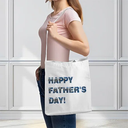 Happy Father's Day Customized Full Print Canvas Canvas Sling Bag for Women & Men