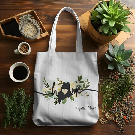 Vintage Piano Music Scores Black & White Customized Full Print Tote Bag for Women & Men