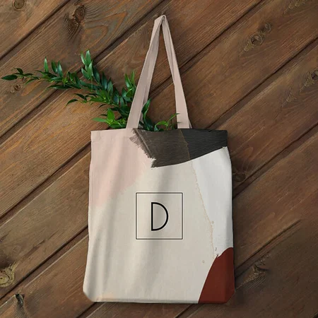 Brush Stroke Pink Customized Full Print Tote Bag for Women & Men