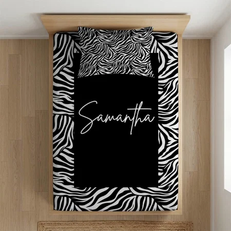 Abstract Pattern Customized Full Print Single Bed Bedsheet in Cotton Feel Fabric with Photo Print