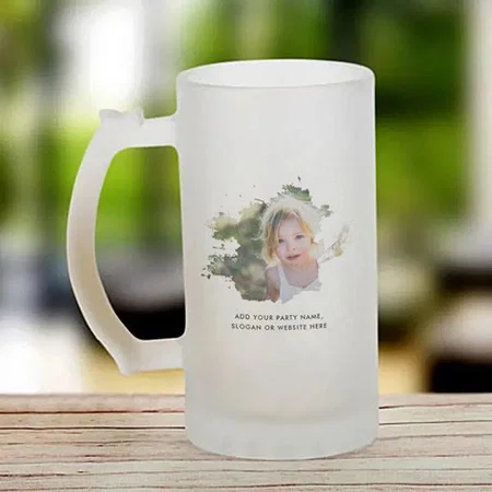 Modern Photo with Name Customized Photo Printed Beer Mug