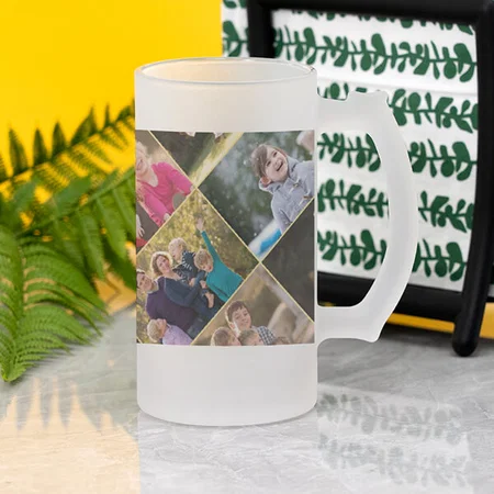 6 Photo Collage Design Customized Photo Printed Beer Mug