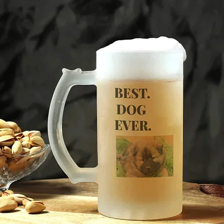 Birthday Best Dog Ever Photo Customized Photo Printed Beer Mug