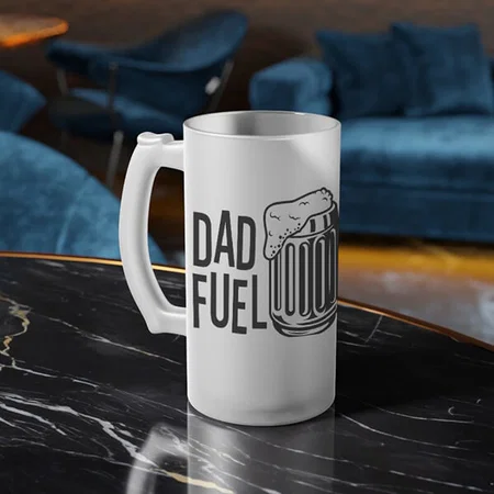 Dad Fuel Father's Day Design Customized Photo Printed Beer Mug