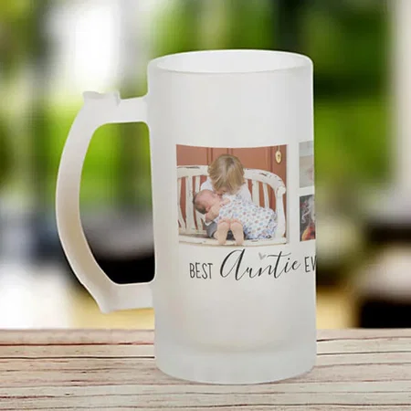6 Photo Collage Customized Photo Printed Beer Mug