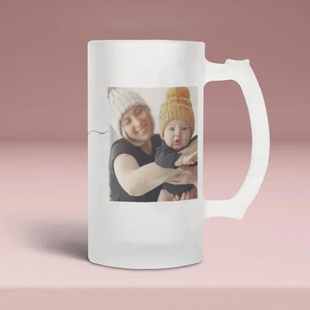Modern Love You Grandma Photo Customized Photo Printed Beer Mug