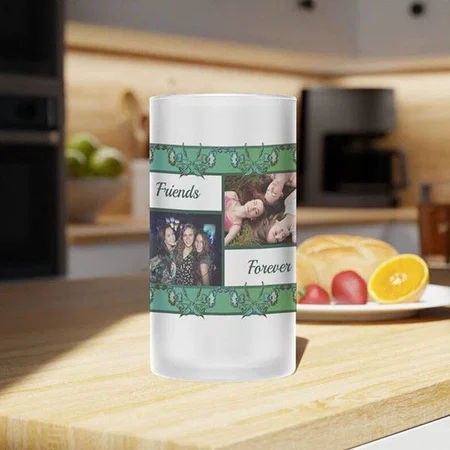 Friends Forever Photo Collage Customized Photo Printed Beer Mug