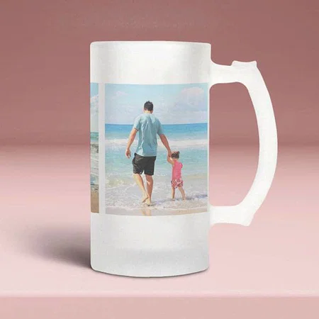 Photo Collage with Name Customized Photo Printed Beer Mug