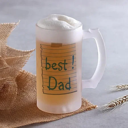 Love Notes For Daddy Customized Photo Printed Beer Mug