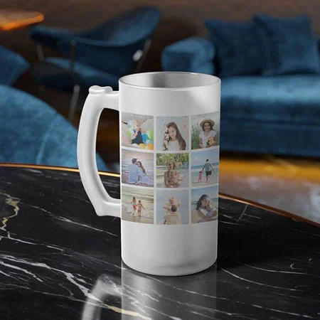 15 Photo Collage Customized Photo Printed Beer Mug
