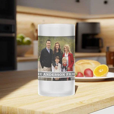 Modern Photo Monogram Customized Photo Printed Beer Mug