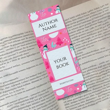 Snowman Design Customized Printed Bookmark - Set of 10
