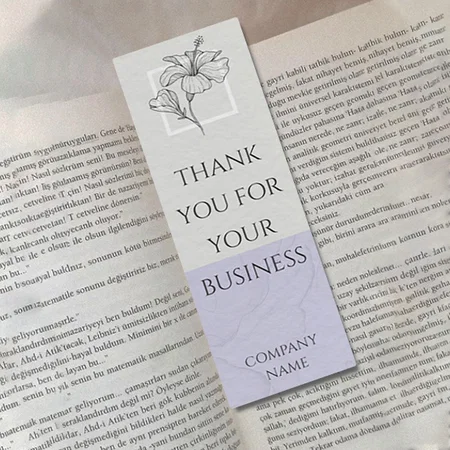 Floral Design Customized Printed Bookmark - Set of 10