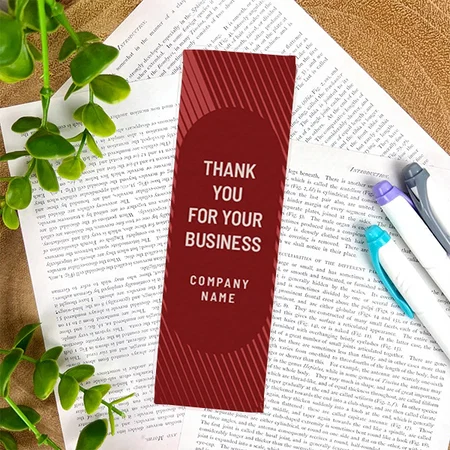 Red lines Customized Printed Bookmark - Set of 10