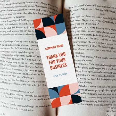 Abstract Pattern Design Customized Printed Bookmark - Set of 10