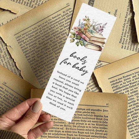 Bookmark Baby Shower Customized Printed Bookmark - Set of 10