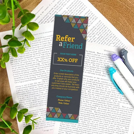 Rainbow Design with Name Customized Printed Bookmark - Set of 10