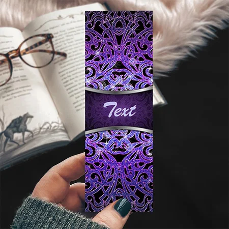Floral Abstract Design Customized Printed Bookmark - Set of 10