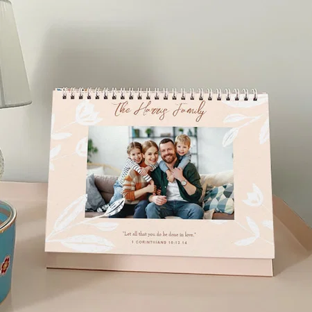 Elegant Pink Photo Gallery Customized Photo Desk Landscspe Calendar