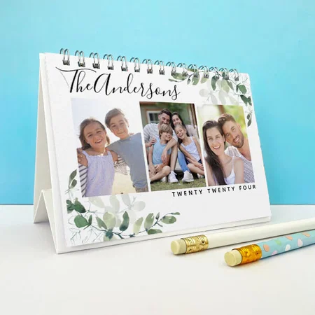 Eucalyptus Photo Collage Customized Photo Desk Landscspe Calendar