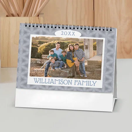 Family Photo Customized Photo Desk Landscspe Calendar