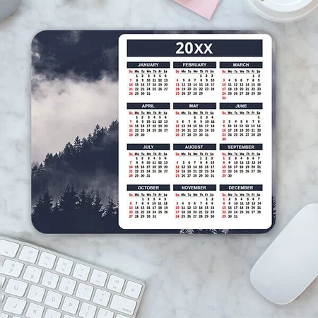 Mountains Customized Printed Rectangle Calendar Mousepad Photo Mouse Pad