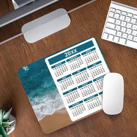 Sea Shore Customized Printed Rectangle Calendar Mousepad Photo Mouse Pad