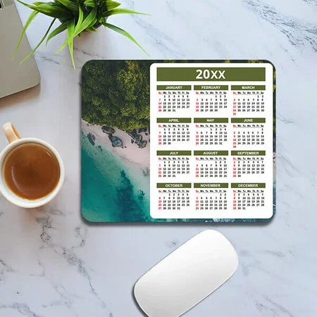 Sea Shore Customized Printed Rectangle Calendar Mousepad Photo Mouse Pad