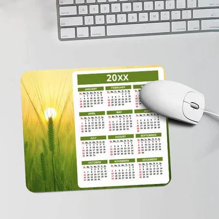 Sunrise Customized Printed Rectangle Calendar Mousepad Photo Mouse Pad