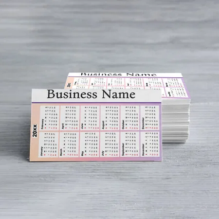 Shades of Pink Customized Photo Pocket Card Calendar