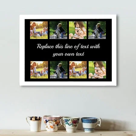 Personalize Photo Collage Customized Photo Printed Rectangle Horizontal Canvas Frame